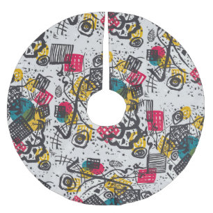 Jupon De Sapin En Polyester Brossé Kandinsky vintage Petits Mondes V Bauhaus Abstrait