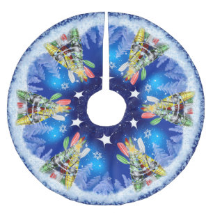 Jupon De Sapin En Polyester Brossé Kayak Noël Arbre kayaks d'hiver