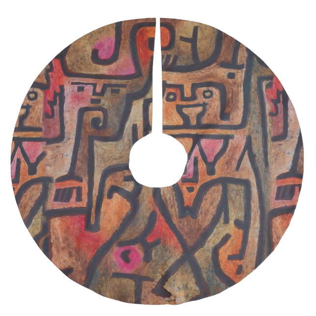 Jupon De Sapin En Polyester Brossé Klee Expressionniste Forêt Abstraite Art Moderne (Devant)