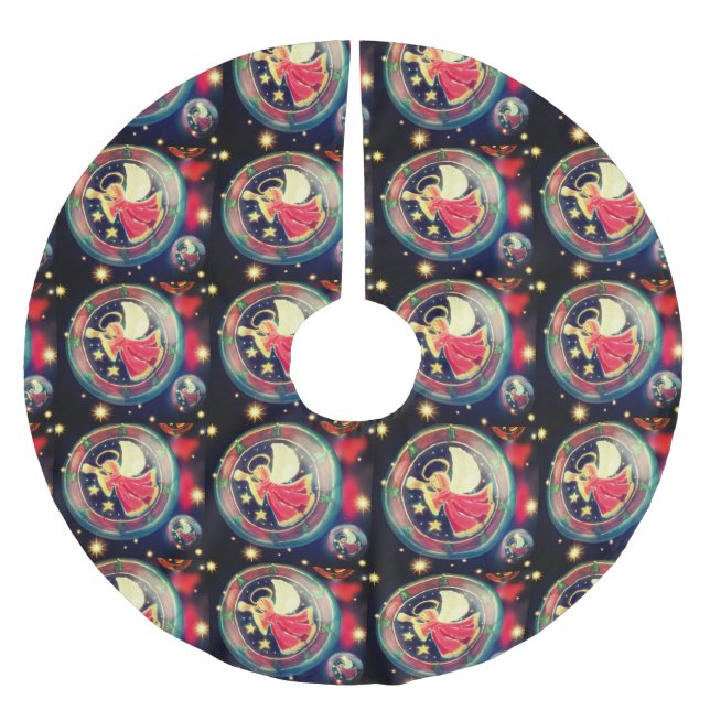 Jupon De Sapin En Polyester Brossé La Bonne Nouvelle Ange Tree (Devant)