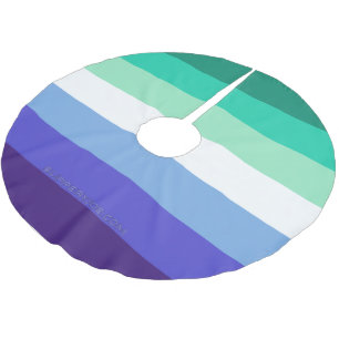 Jupon De Sapin En Polyester Brossé La palette de drapeau des hommes gays trans-inclus