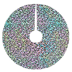 Jupon De Sapin En Polyester Brossé La série Léopard Iridescent Design 5