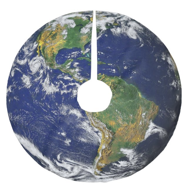 Jupon De Sapin En Polyester Brossé La TERRE de la jupe faite sur commande d'arbre de (Devant)