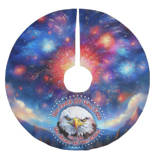 Jupon De Sapin En Polyester Brossé La Terre Des Hommes Libres Feu D'artifice Aigle Br