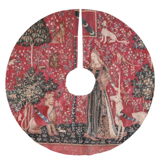 Jupon De Sapin En Polyester Brossé Lady and Unicorn Medieval Tapestry Touch (Devant)