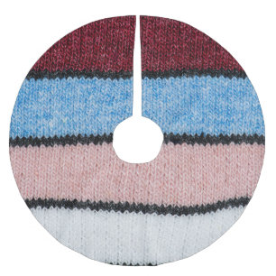 Jupon De Sapin En Polyester Brossé Laine à rayures multicolores : Texture de tissu.