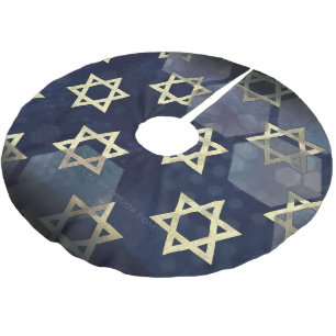 Jupon De Sapin En Polyester Brossé l'ambiance forte de Hanukkah de SlipperyJoe's étoi