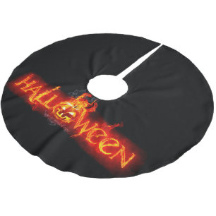 Jupon De Sapin En Polyester Brossé Le lettrage de SlipperyJoe's Halloween massivement