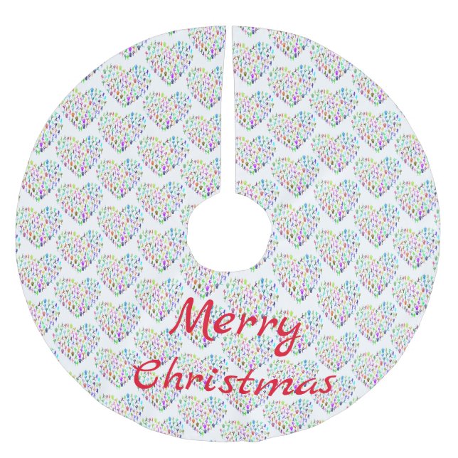 Jupon De Sapin En Polyester Brossé Le Yoga Poses Coeur Thunder_Cove (Devant)