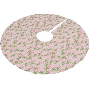 Jupon De Sapin En Polyester Brossé Les beaux Sucres de canne de Noël de Noël