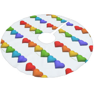 Jupon De Sapin En Polyester Brossé Les glyphes en forme de cœur 3D brillants de Slipp
