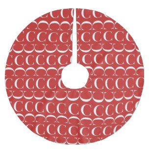 Jupon De Sapin En Polyester Brossé Lettre initiale C