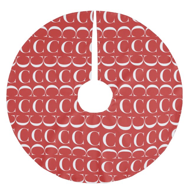 Jupon De Sapin En Polyester Brossé Lettre initiale C (Devant)