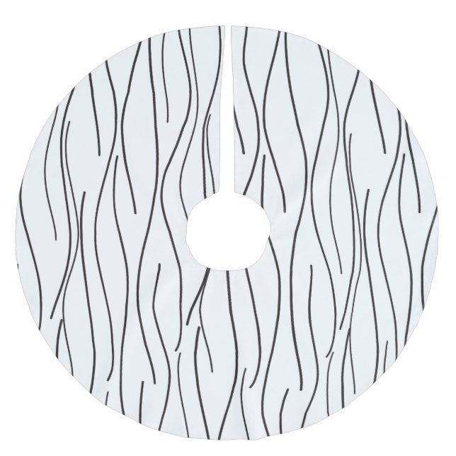 Jupon De Sapin En Polyester Brossé Lineart onduleux moderne (Devant)