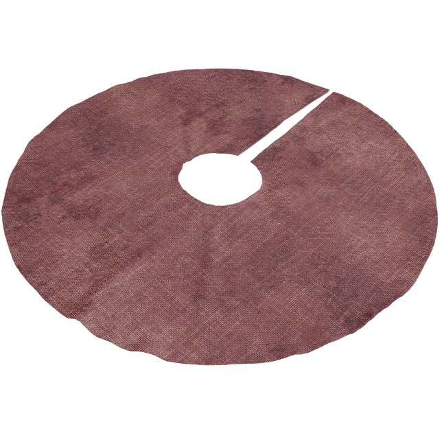 Jupon De Sapin En Polyester Brossé Linge de maison en Faux rouge profond (look lin) (Angle)