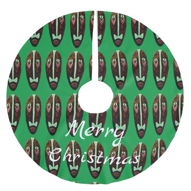 Jupon De Sapin En Polyester Brossé Long Tonnerre de Masque Tiki (Devant)