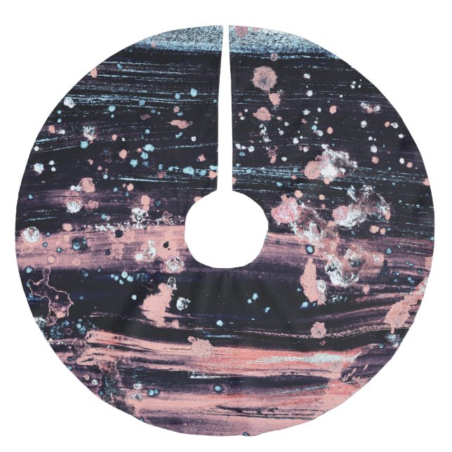 Jupon De Sapin En Polyester Brossé Lumière glamour gris foncé rose (Devant)