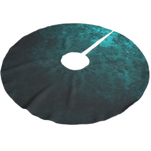 Jupon De Sapin En Polyester Brossé Luxe Damask turquoise