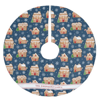 Jupon De Sapin En Polyester Brossé Maison en pain d'épices