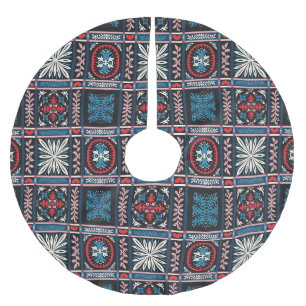 Jupon De Sapin En Polyester Brossé majolica italienne, broderie florale méditerranéen