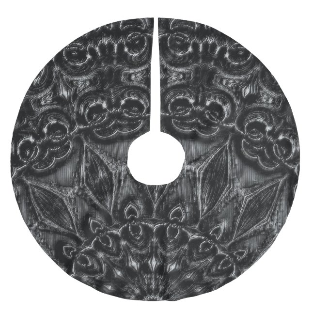 Jupon De Sapin En Polyester Brossé Mandala (Devant)