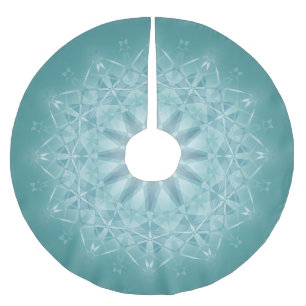 Jupon De Sapin En Polyester Brossé Mandala turquoise Star