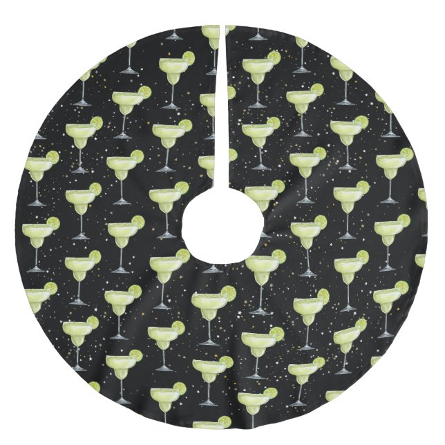 Jupon De Sapin En Polyester Brossé Margarita Cocktail Motif (Devant)