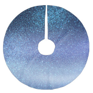 Jupon De Sapin En Polyester Brossé Marine Pastel Blue Triple Parties scintillant Ombr