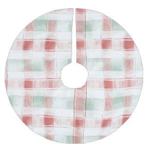 Jupon De Sapin En Polyester Brossé Menthe Rouge Blanche Mocha Menthe Poivrée Noël