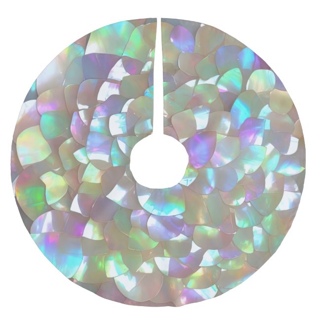 Jupon De Sapin En Polyester Brossé Mère Iridescente de Pearl Mermaid (Devant)