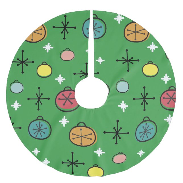 Jupon De Sapin En Polyester Brossé Mi-siècle Moderne Rétro (Devant)