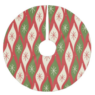 Jupon De Sapin En Polyester Brossé Mi-siècle Rétro Vintage de Noël Ornements