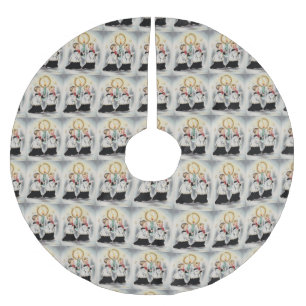 Jupon De Sapin En Polyester Brossé Mid Century Moderne Noël 1950's Choir Boys