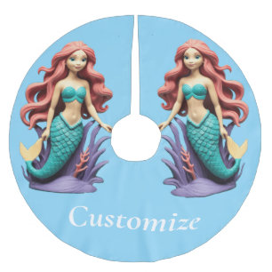 Jupon De Sapin En Polyester Brossé Mignonne sirène Thunder_Cove