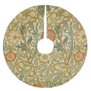 Jupon De Sapin En Polyester Brossé Modèle Rose et Rose vintage de William Morris