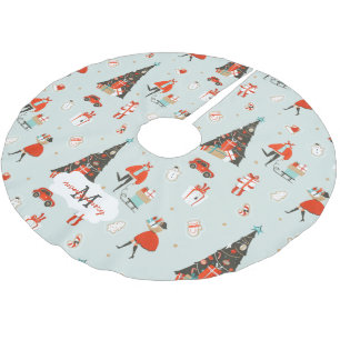 Jupon De Sapin En Polyester Brossé Moderne du milieu du XXe siècle Monogramme de No