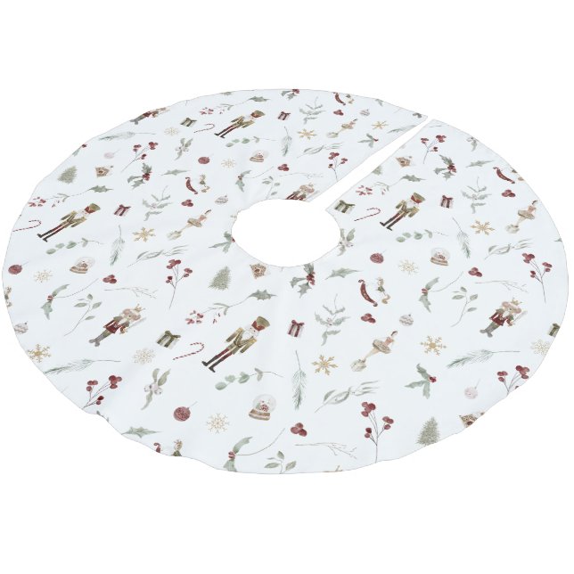 Jupon De Sapin En Polyester Brossé Moderne Elegant Nutcracker Ballet Noël (Angle)