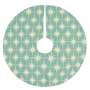Jupon De Sapin En Polyester Brossé Monnaie Turquoise atomique des années 60 Vintage r