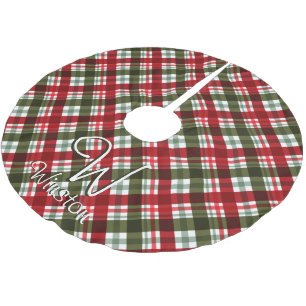 Jupon De Sapin En Polyester Brossé Monogramme plaqué Royal Stewart Tartan