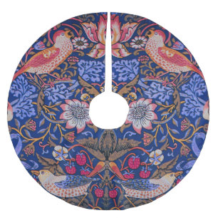 Jupon De Sapin En Polyester Brossé Morris Voleur de Fraises Lavande Rose Violet Art