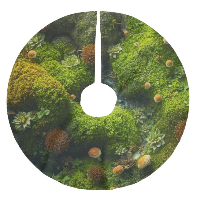 Jupon De Sapin En Polyester Brossé Mossy  (Devant)