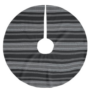 Jupon De Sapin En Polyester Brossé Motif à rayures noir gris moderne