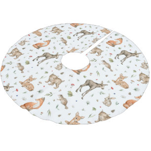Jupon De Sapin En Polyester Brossé Motif animal de bois mou