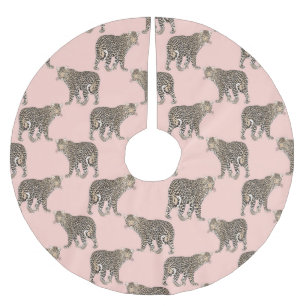 Jupon De Sapin En Polyester Brossé Motif animal de léopard chic à la mode