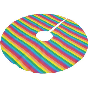Jupon De Sapin En Polyester Brossé Motif arc-en-ciel simple
