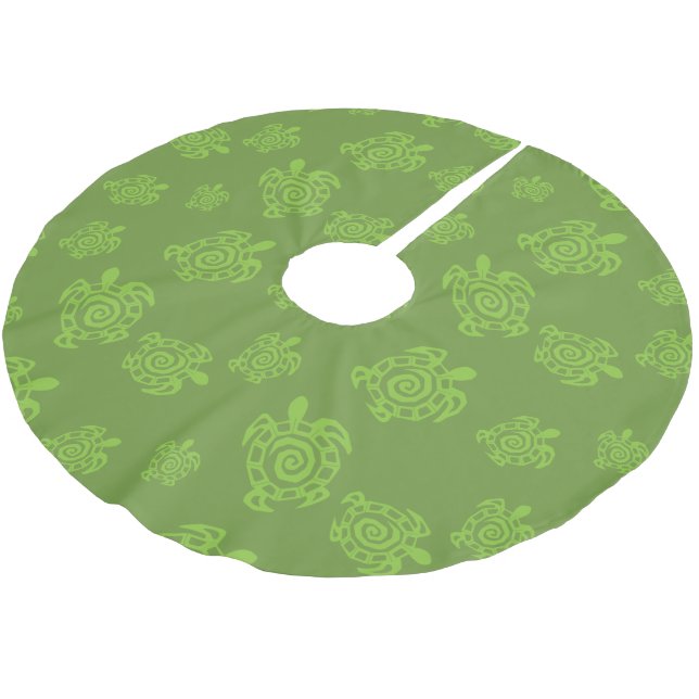Jupon De Sapin En Polyester Brossé Motif bleu tortue (Angle)