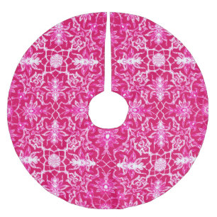 Jupon De Sapin En Polyester Brossé Motif chinois Art nouveau - Fuchsia rose