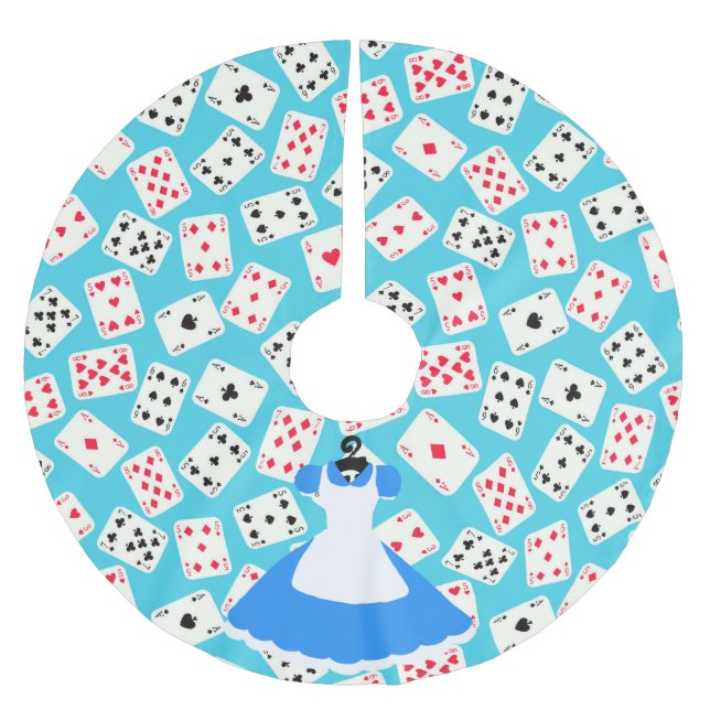 Jupon De Sapin En Polyester Brossé Motif d'Alice du pays des merveilles (Devant)