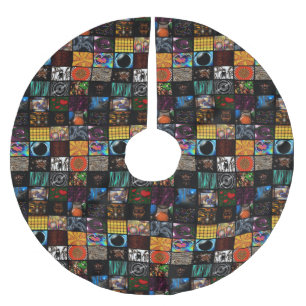 Jupon De Sapin En Polyester Brossé Motif d'arts pop décoratifs