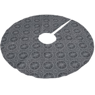 Jupon De Sapin En Polyester Brossé Motif de boussole de rose de vent